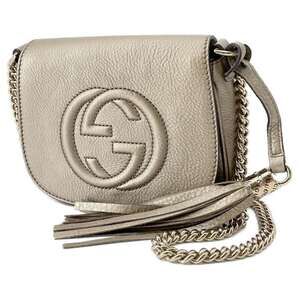 Gucci Chain Shoulder Bag Soho Leather Gold